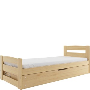 Łóżko Parterowe Erni z Materacem Sosna