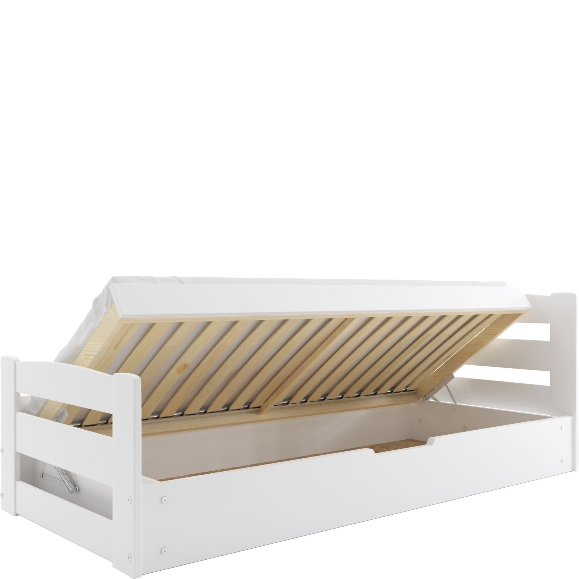 Łóżko Parterowe Erni z Materacem Biały