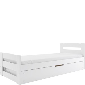 Łóżko Parterowe Erni z Materacem Biały