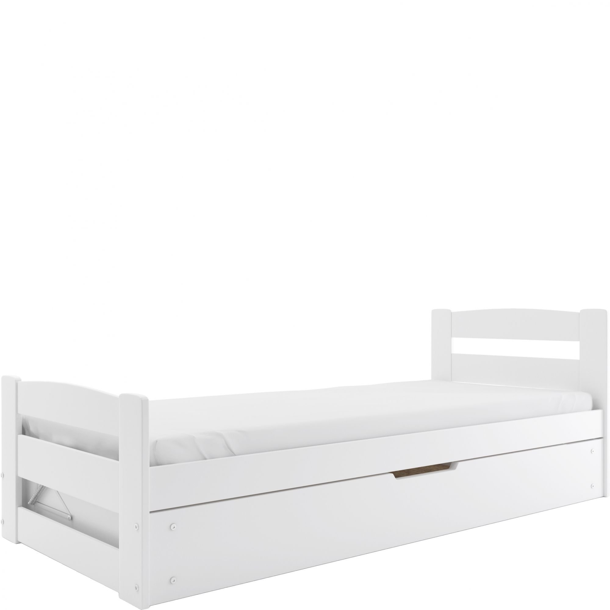 Łóżko Parterowe Erni z Materacem Biały