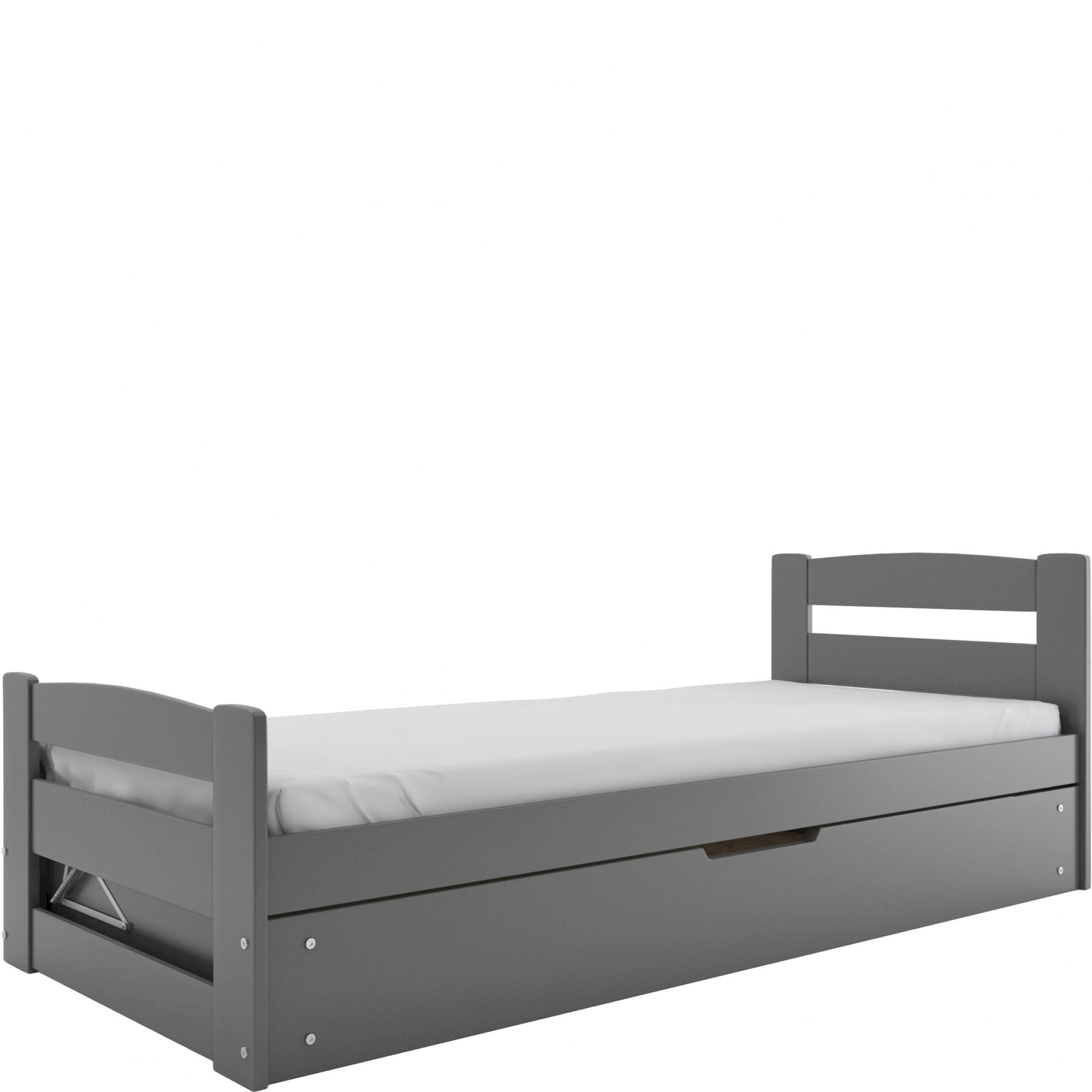 Łóżko Parterowe Erni z Materacem Grafit