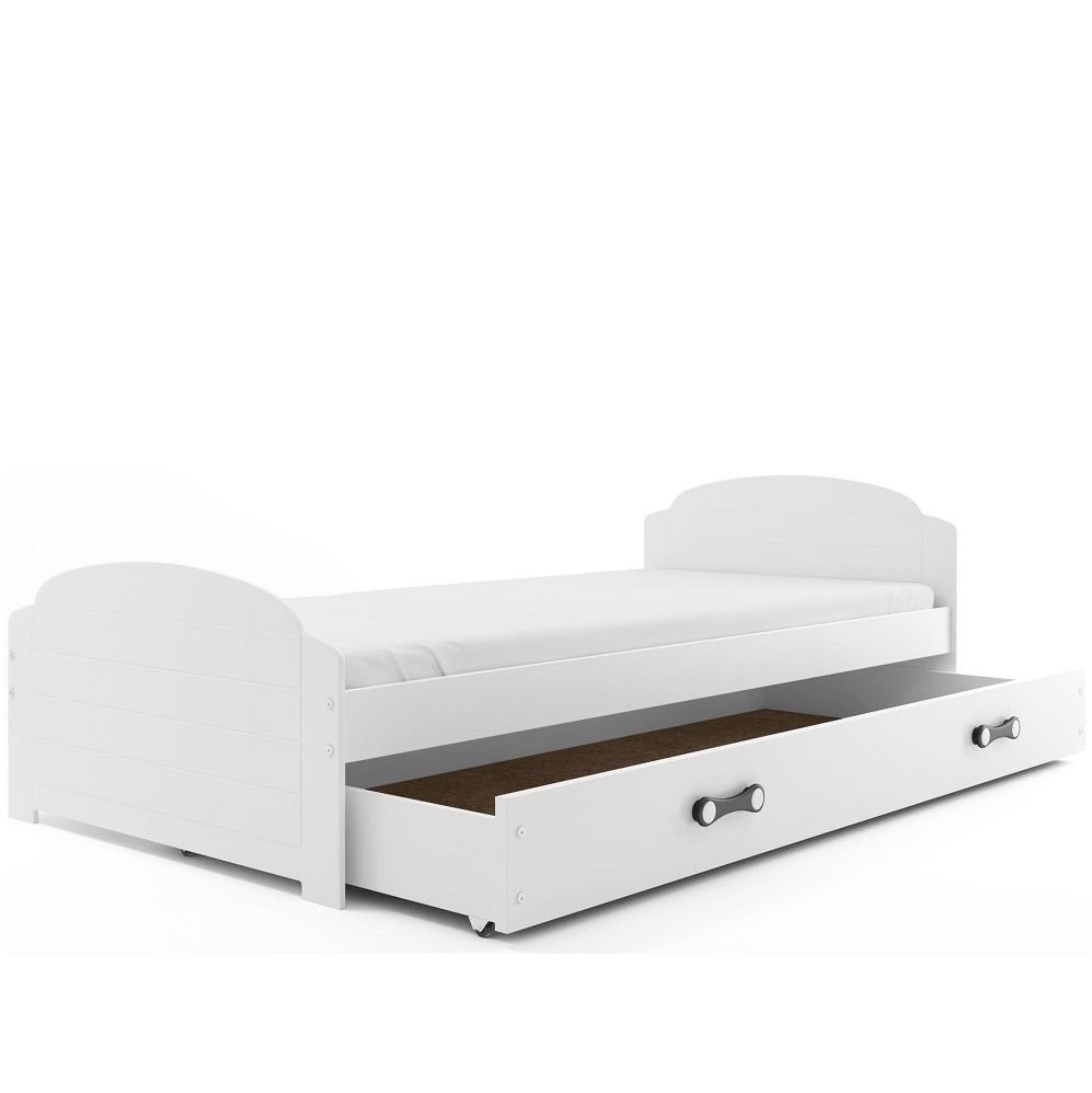 Łóżko Parterowe Lili z Materacem Grafitowe