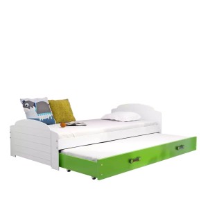 Łóżko Parterowe Podwójne Lili z Materacem Białe