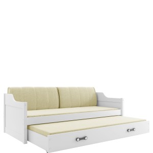 Łóżko Podwójne Dawid Biały + Grafitowy