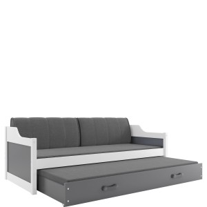 Łóżko Podwójne Dawid Biały + Grafitowy