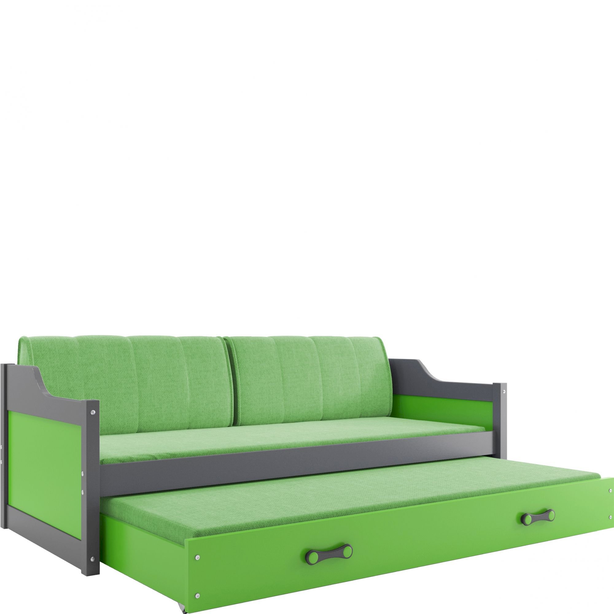 Łóżko Podwójne Dawid Grafit + Różowy