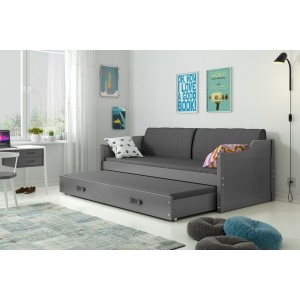 Łóżko Podwójne Dawid Grafitowe