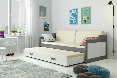 Łóżko Podwójne Dawid Grafitowe