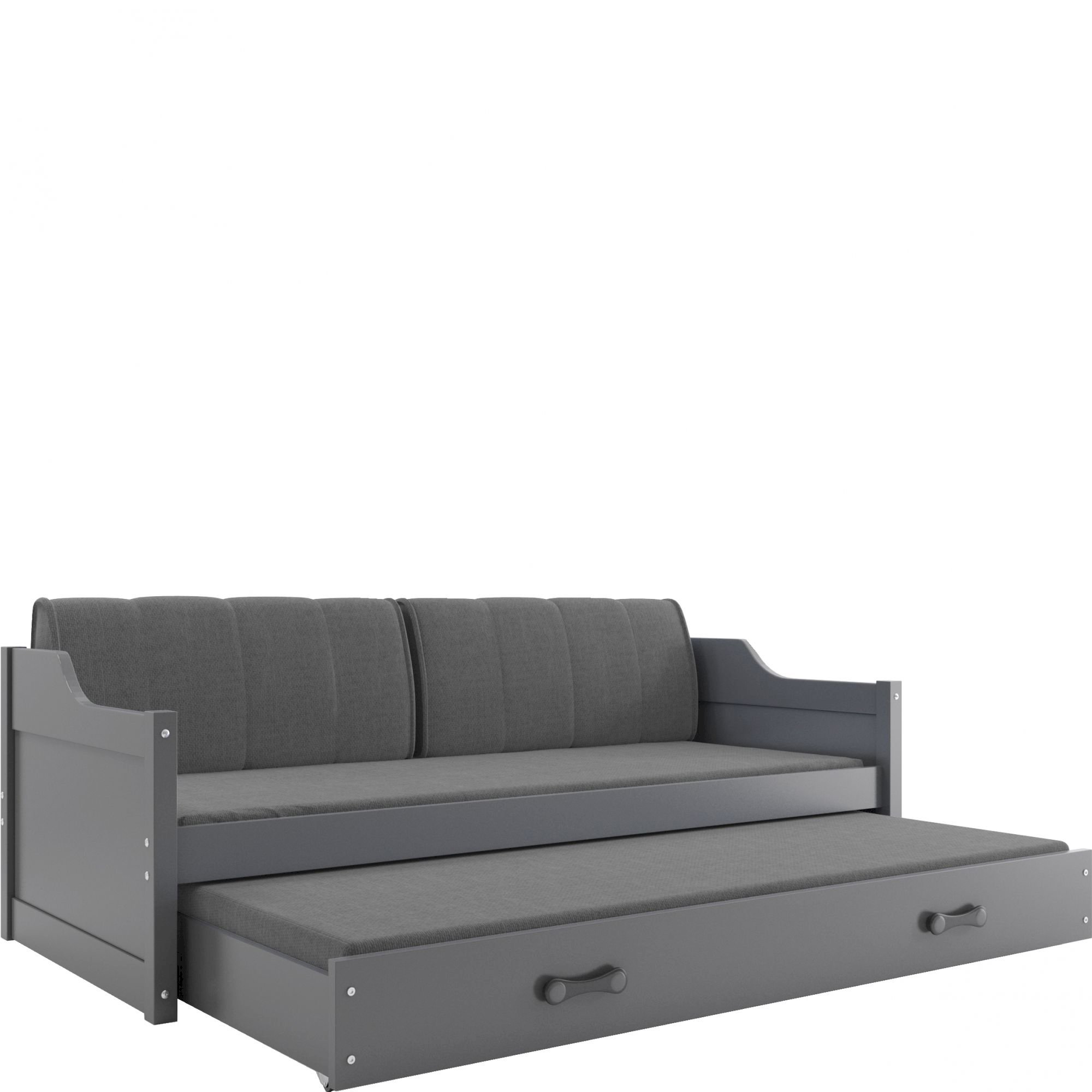 Łóżko Podwójne Dawid Grafit + Zielony