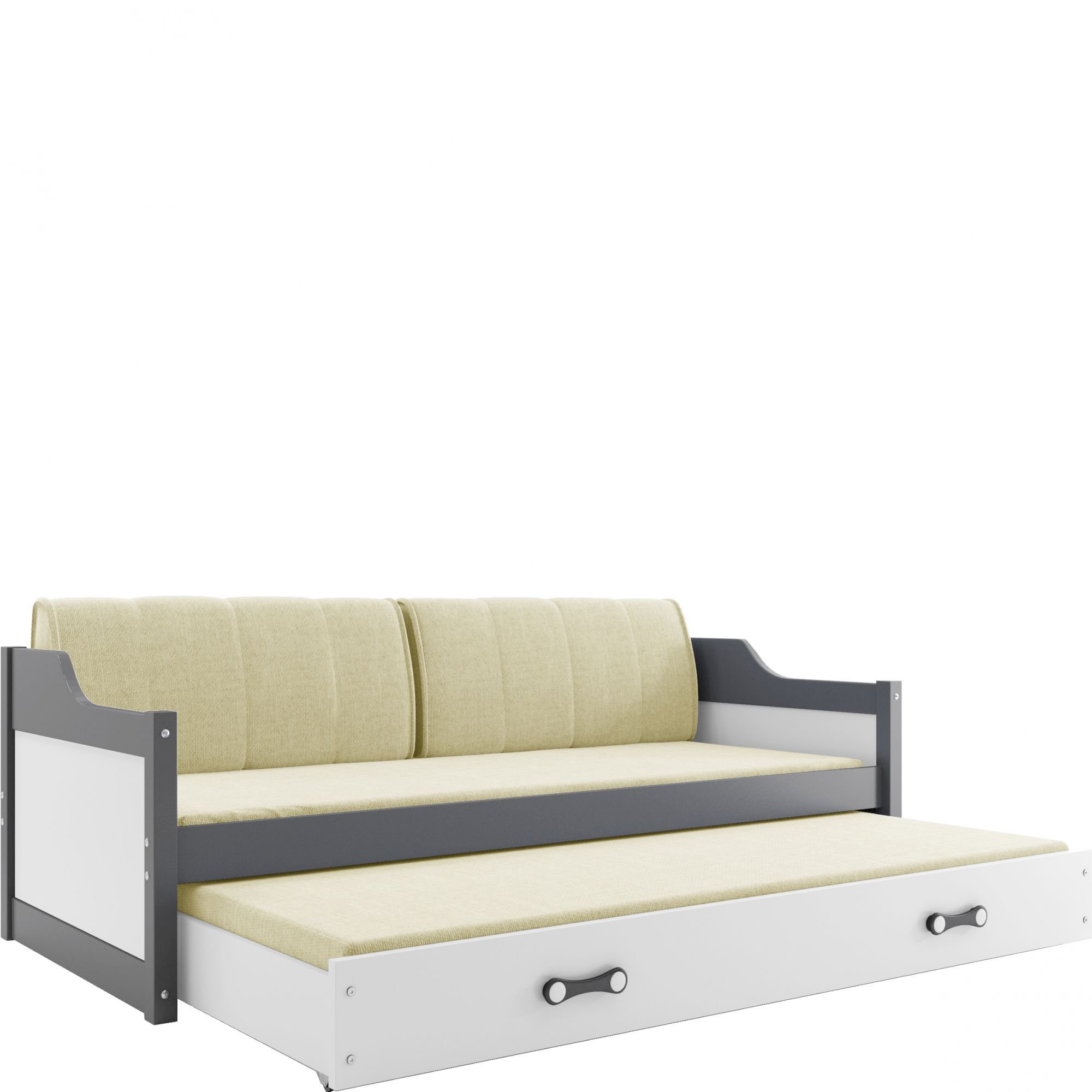 Łóżko Podwójne Dawid Grafit + Zielony