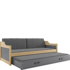 Łóżko Podwójne Dawid Sosna + Grafitowy