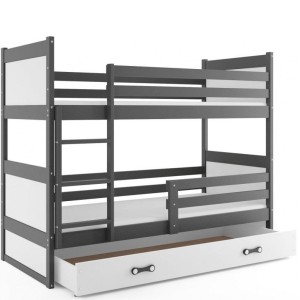 Łóżko Piętrowe Rico 80x160 Sosna + Zielony