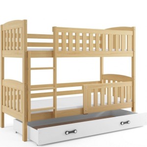 Łóżko Piętrowe Kubuś 80x190 Sosna + Grafit