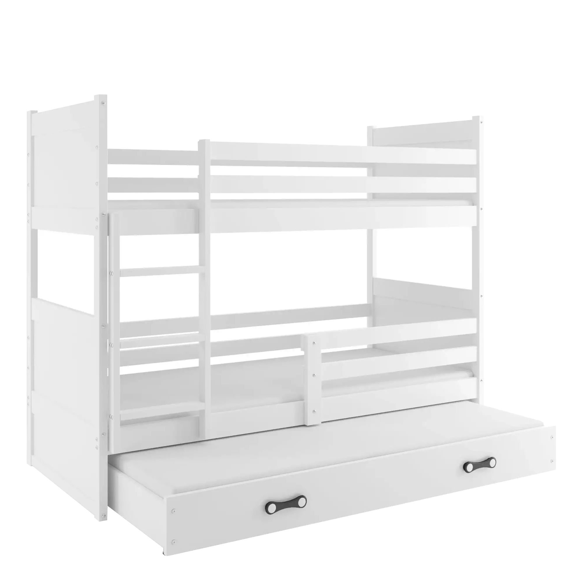 Łóżko Piętrowe Trzyosobowe Rico 80x190 Biały + Zielony