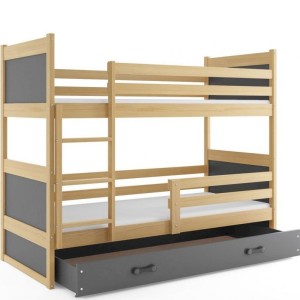 Łóżko Piętrowe Rico 80x190 Biały + Niebieski