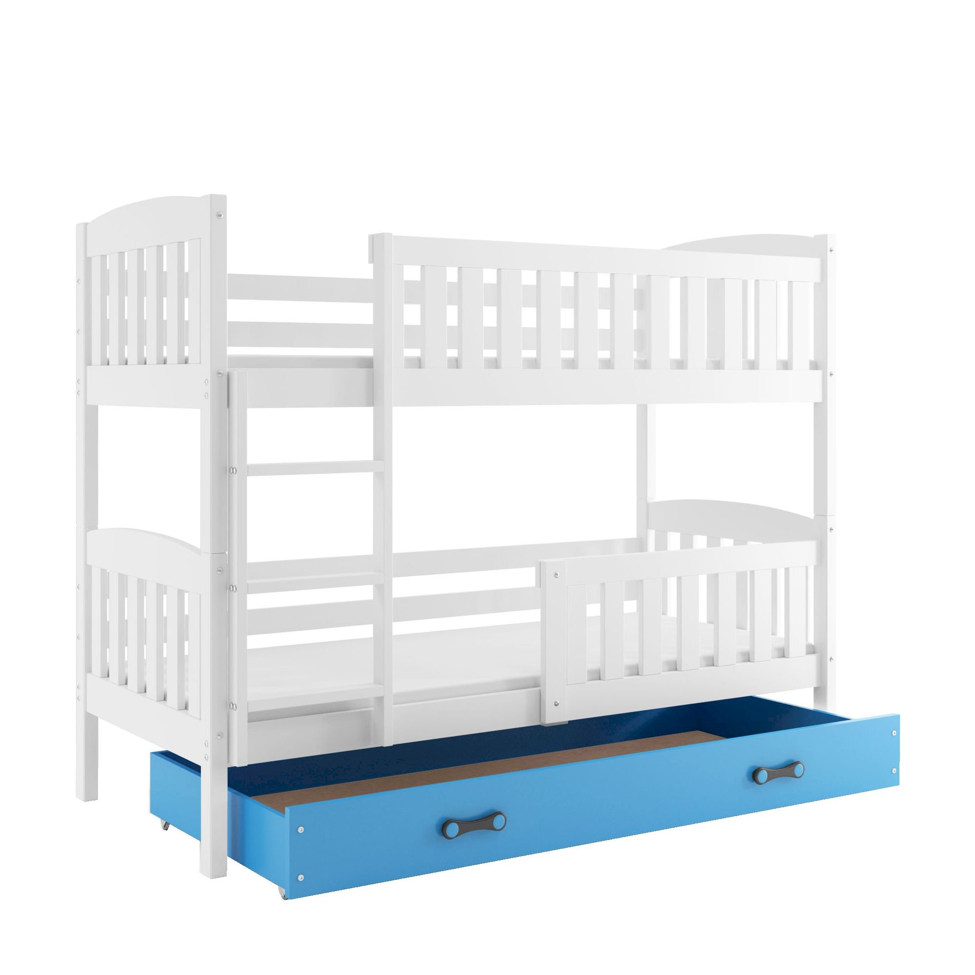 Łóżko Piętrowe Kubuś 90x200 Biały + Różowy