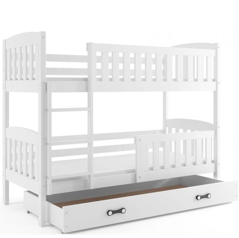 Łóżko Piętrowe Kubuś 90x200 Biały + Różowy