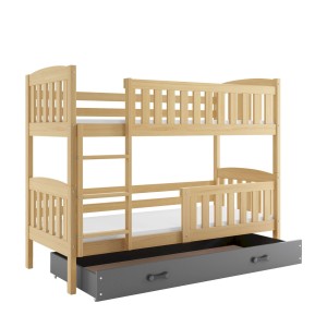 Łóżko Piętrowe Kubuś 90x200 Sosna + Biały