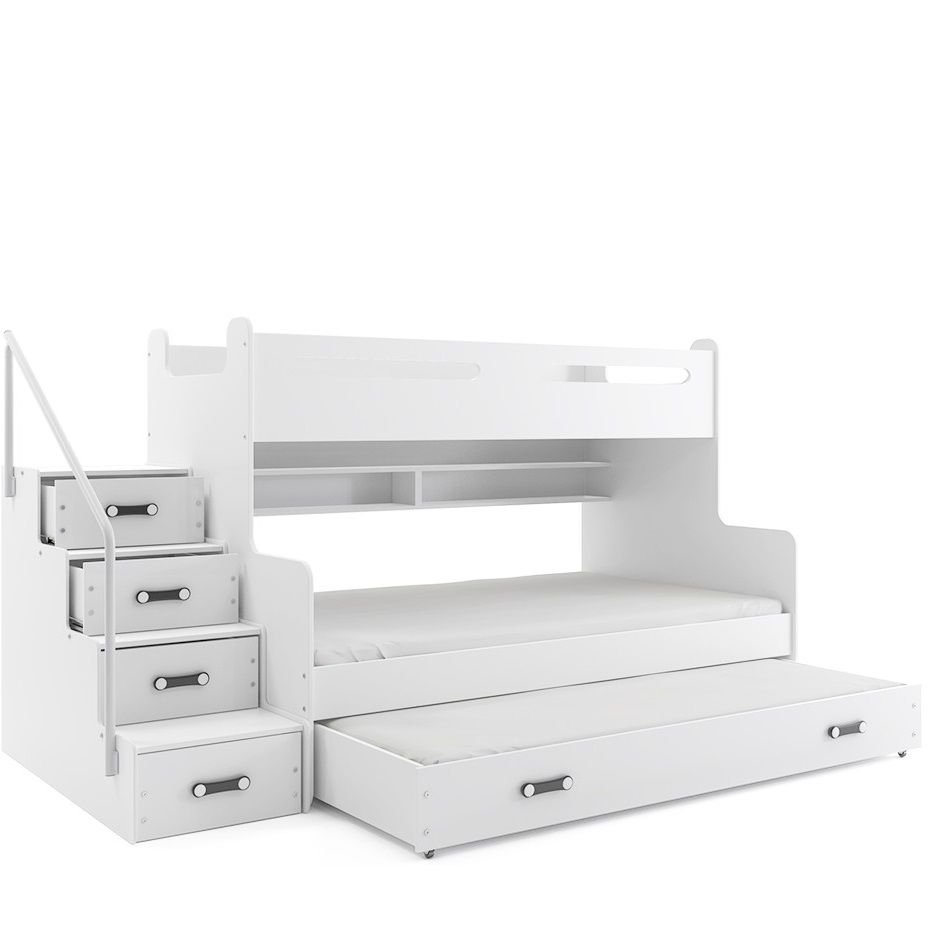 Łóżko piętrowe Max 3 Biały + Różówy