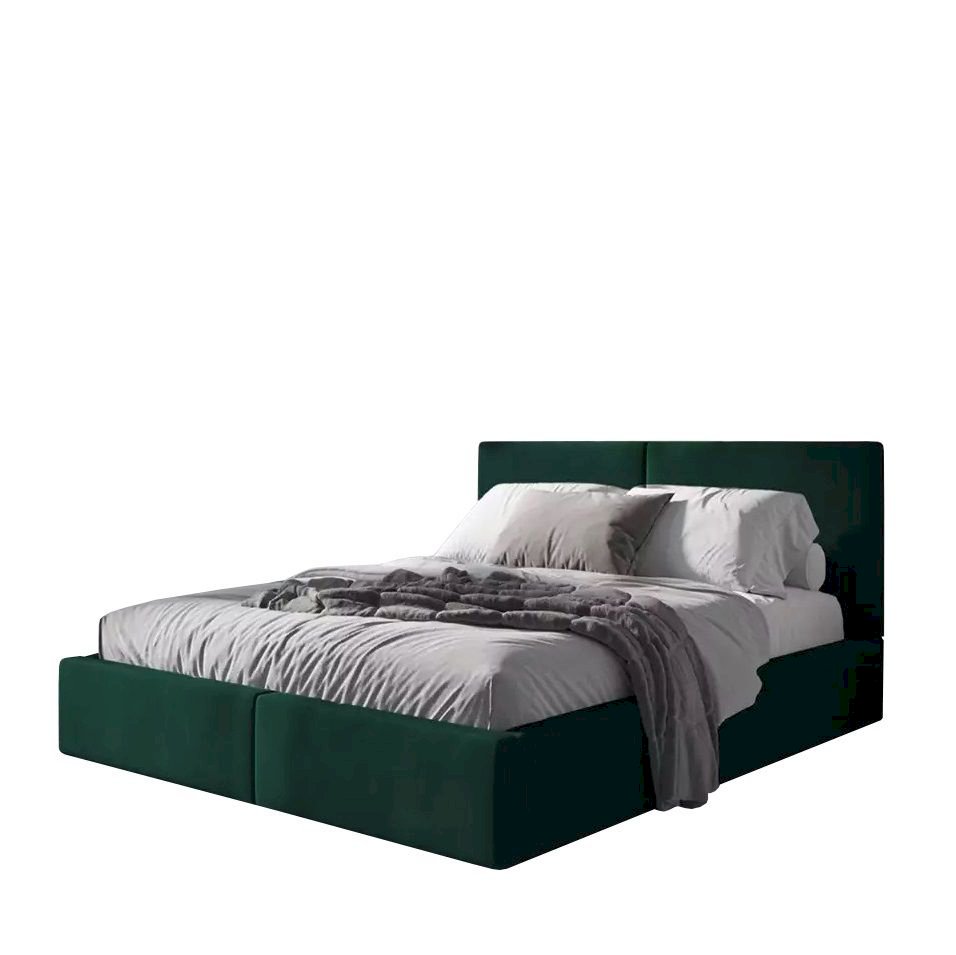 Łóżko Tapicerowane z pojemnikiem HILTON 180x200 Zielone