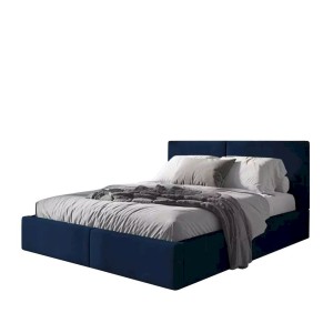 Łóżko Tapicerowane z pojemnikiem HILTON 180x200 Niebieskie