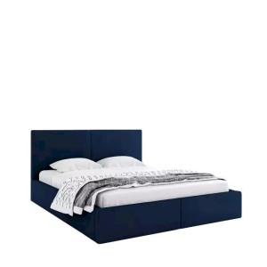 Łóżko Tapicerowane z pojemnikiem HILTON 160x200 Niebieskie