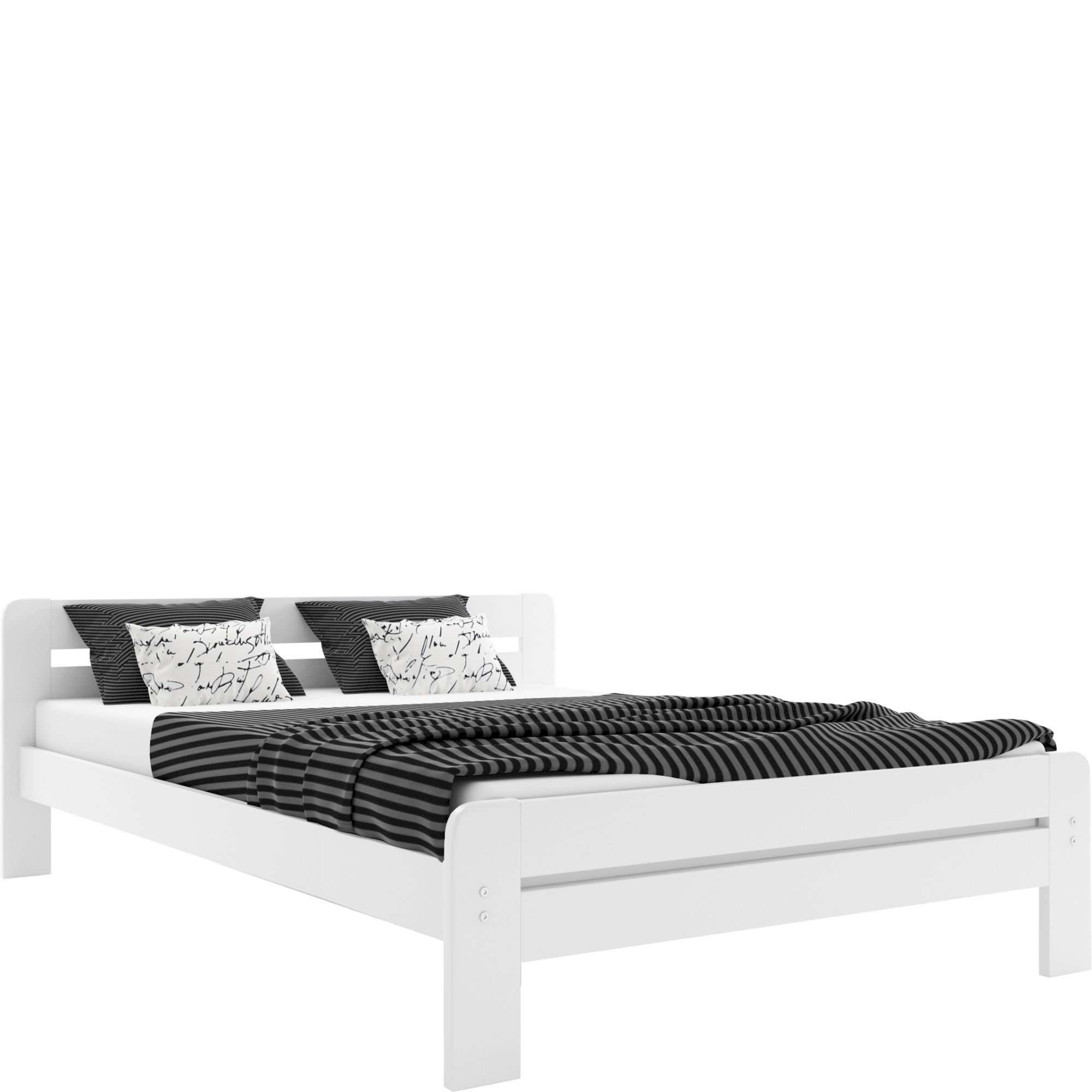 Łóżko Sosnowe DALLAS 120x200 Białe