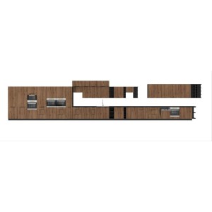 Szafka kuchenna Otwarta 15 D OTW BB Czarny Mat