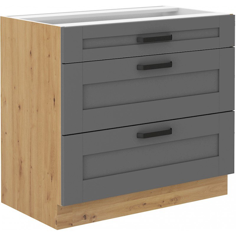 Szafka kuchenna Luna 80 D 3S BB DUSTGR/AR