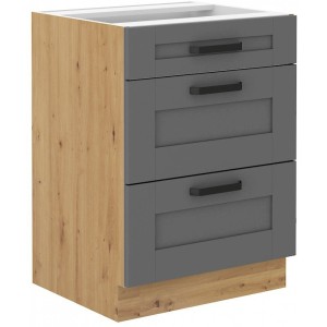 Szafka kuchenna Luna 60 D 3S BB DUSTGR/AR