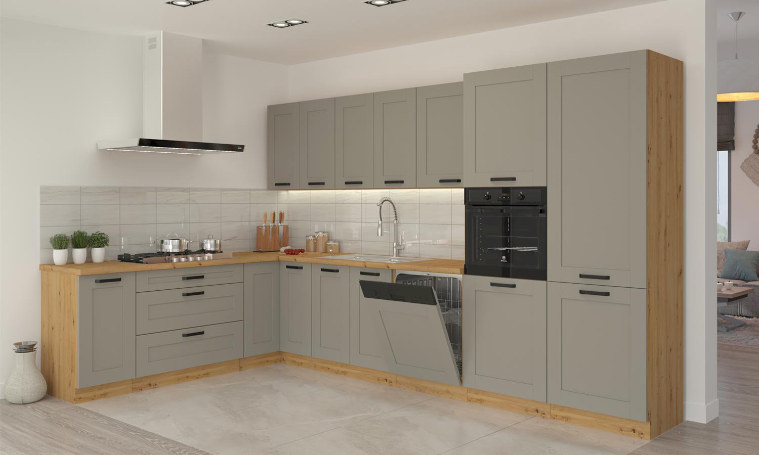 Szafka kuchenna Luna 60 G-90 1F DUSTGR/AR