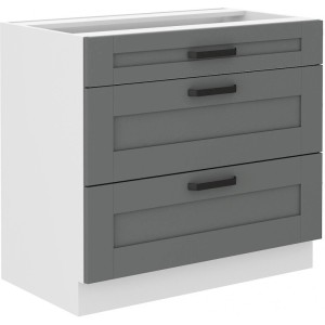 Szafka kuchenna Luna 80 D 3S BB DUSTGR/WH