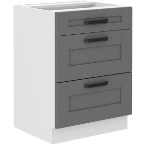 Szafka kuchenna Luna 60 D 3S BB DUSTGR/WH