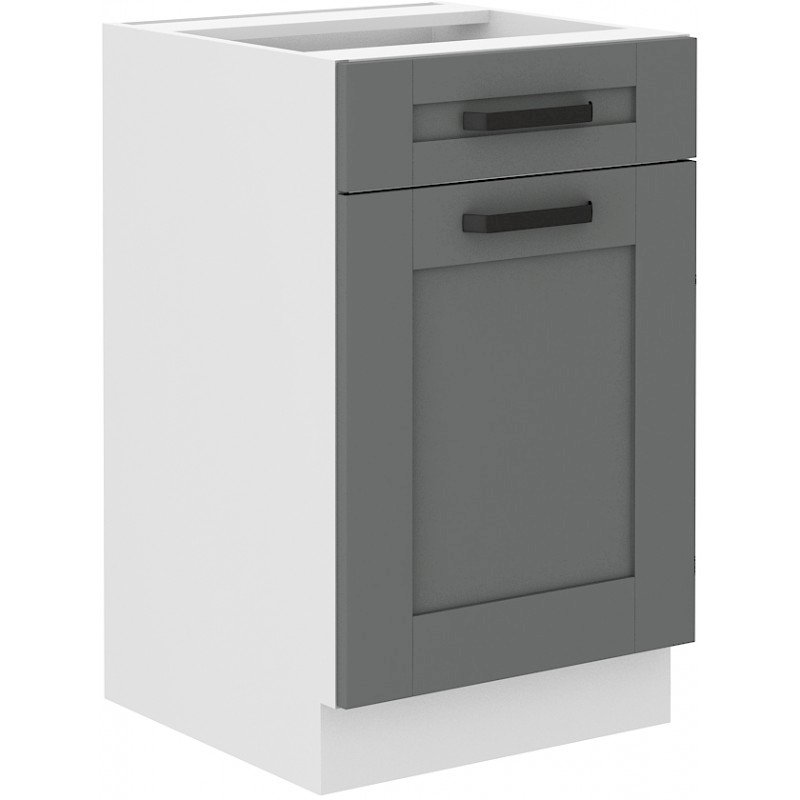 Szafka kuchenna Luna 50 D 1F 1S BB DUSTGR/WH