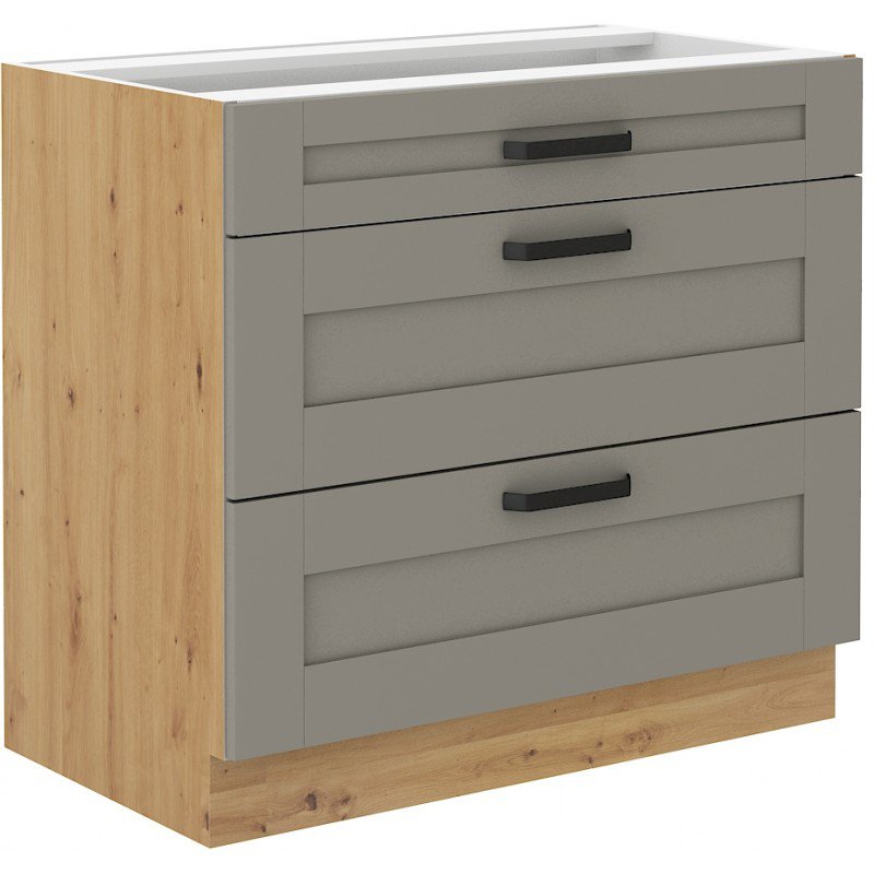 Szafka kuchenna Luna 80 D 3S BB CLAYGR/AR