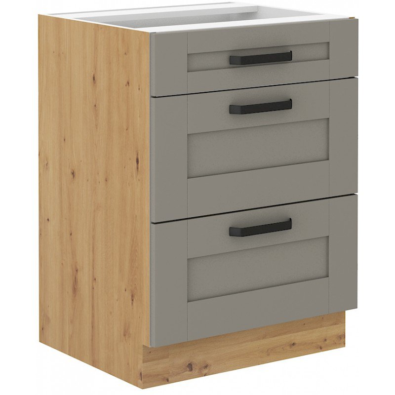 Szafka kuchenna Luna 60 D 3S BB CLAYGR/AR