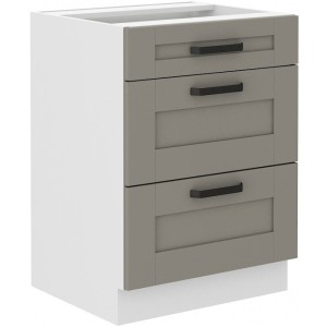 Szafka kuchenna Luna 60 D 3S BB CLAYGR/WH