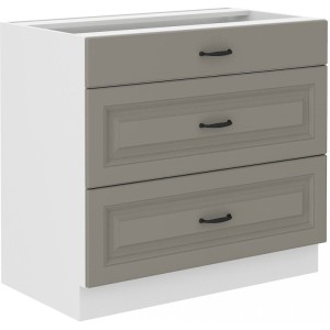 Szafka kuchenna Stilo 80 D 3S BB CLAYGR/WH
