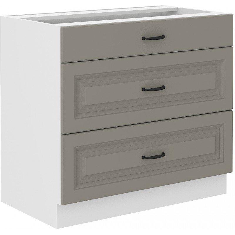 Szafka kuchenna Stilo 80 D 3S BB CLAYGR/WH