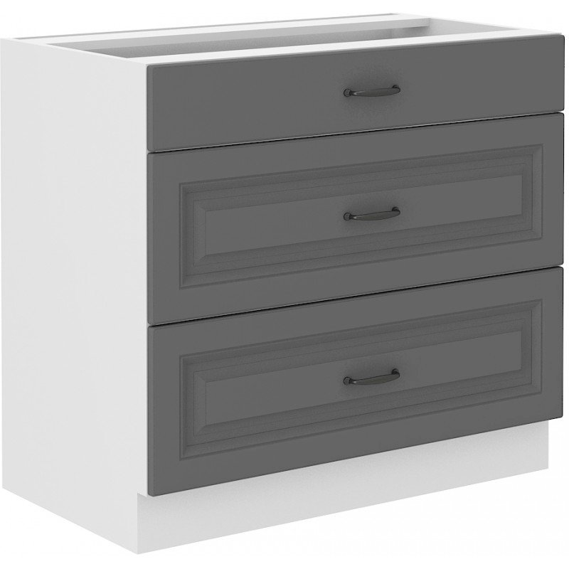 Szafka kuchenna Stilo 80 D 3S BB DUSTGR/WH