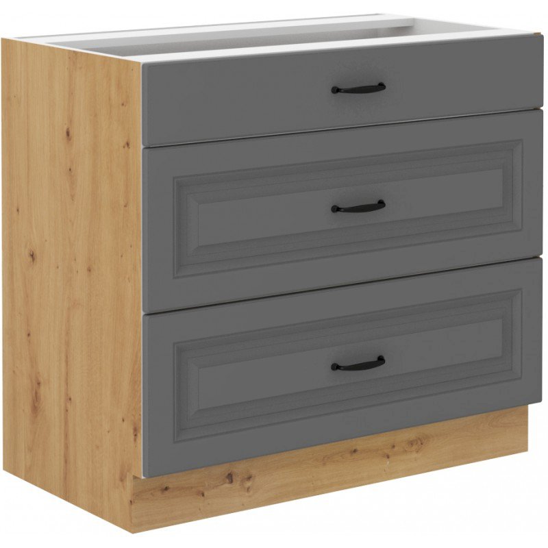 Szafka kuchenna Stilo 80 D 3S BB DUSTGR/AR