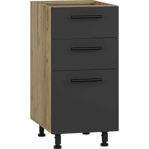 VENTO D3S-40/82 szafka dolna z szufladami, mechanizm Hettich front: antracyt