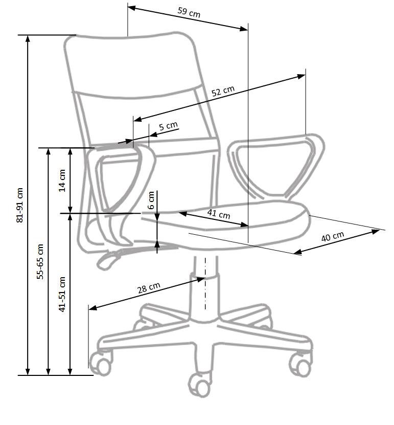 TIMMY fotel młodzieżowy popiel