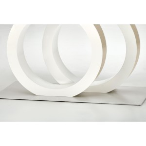 GALARDO stół rozkładany, biały / złoty