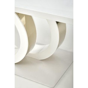 GALARDO stół rozkładany, biały / złoty