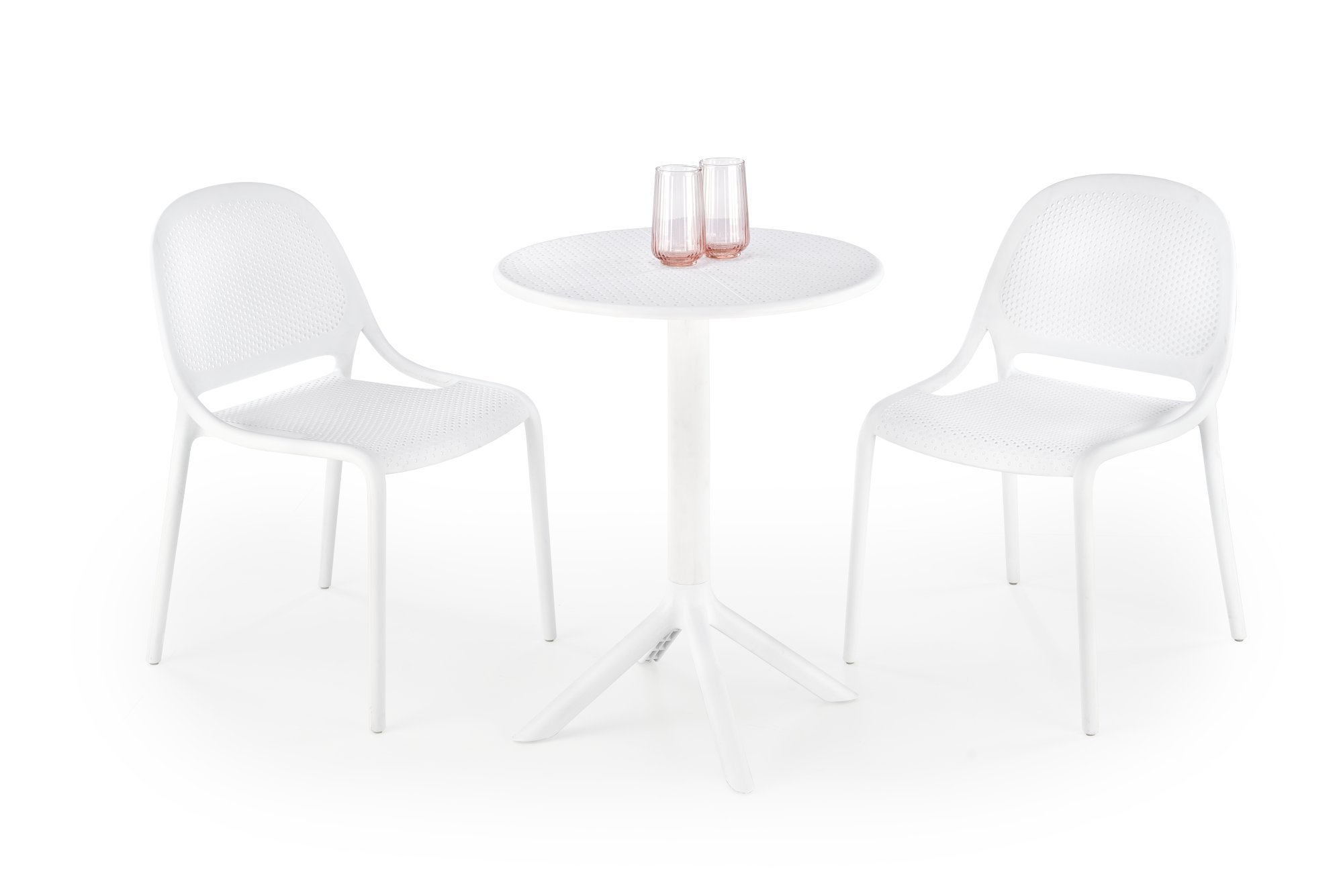 CALVO stół okrągły biały