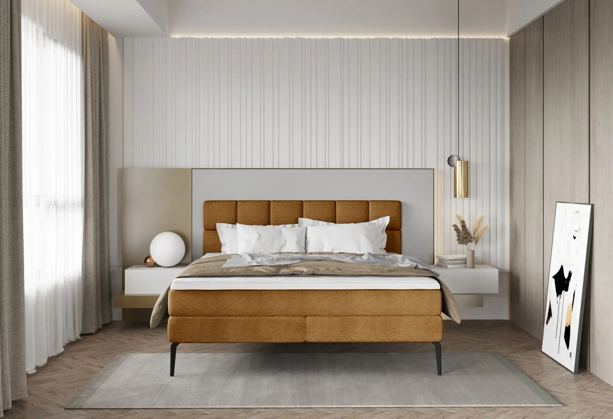 Łóżko Kontynentalne Adel 140x200