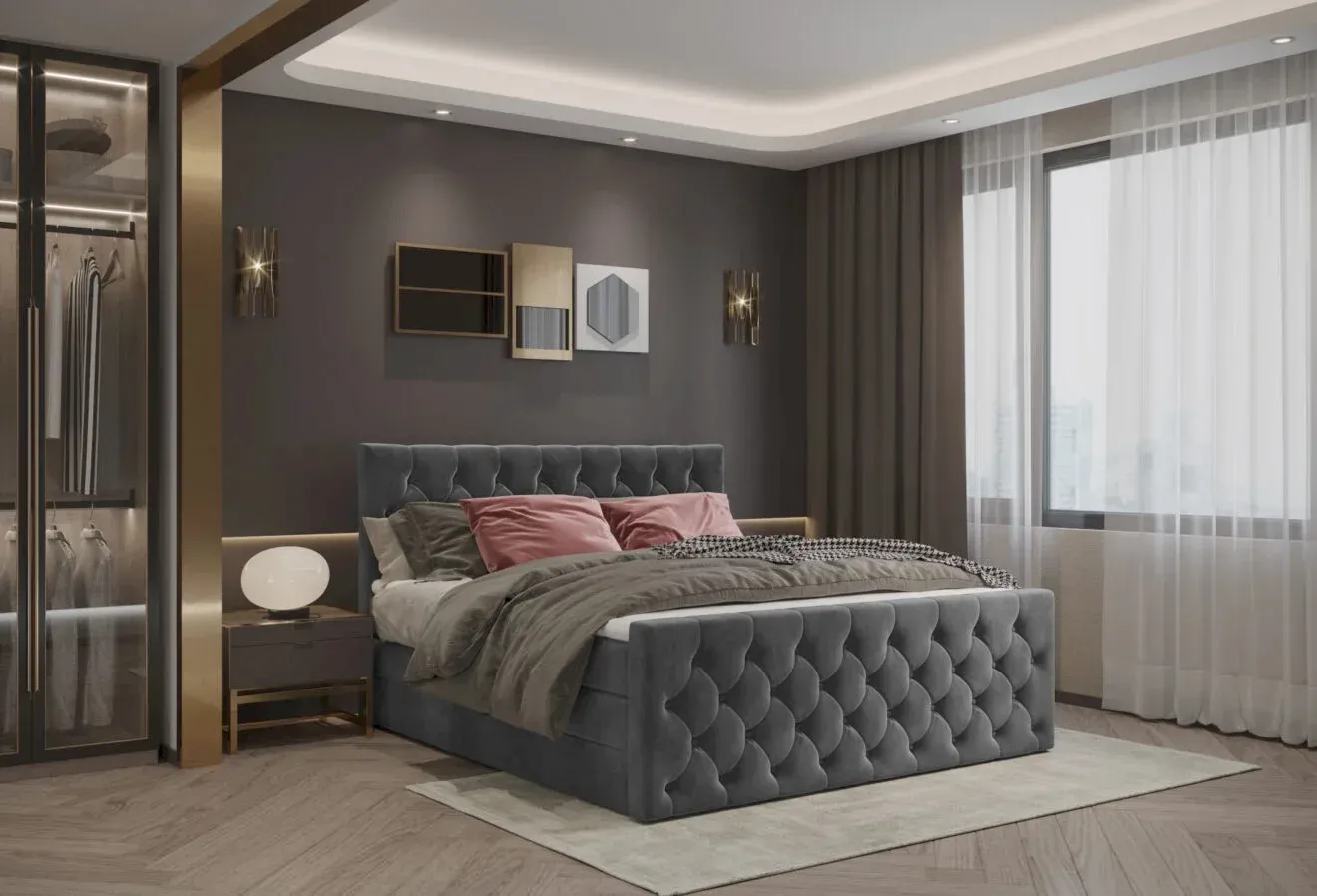 Łóżko Kontynentalne Charles 160x200