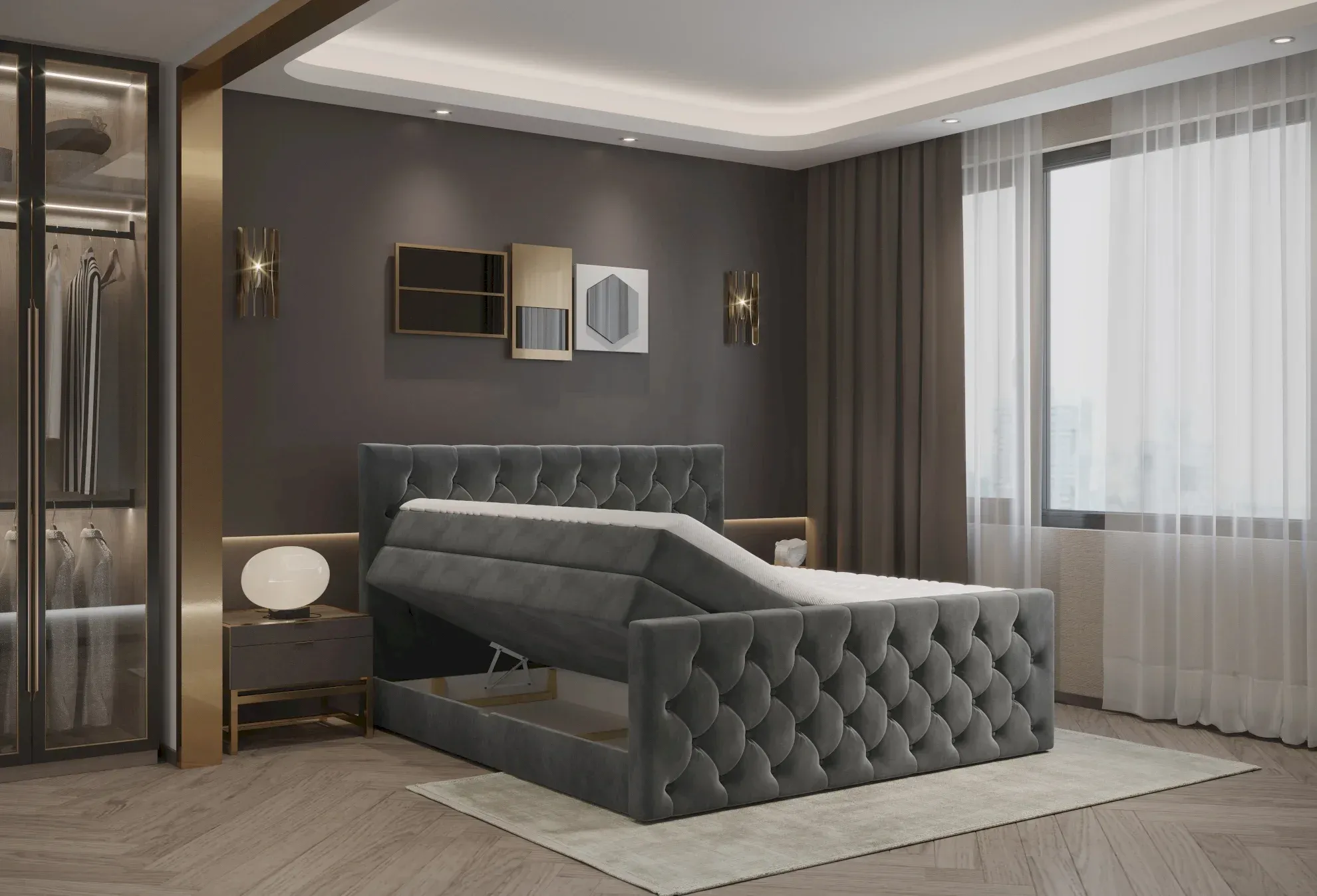 Łóżko Kontynentalne Charles 180x200