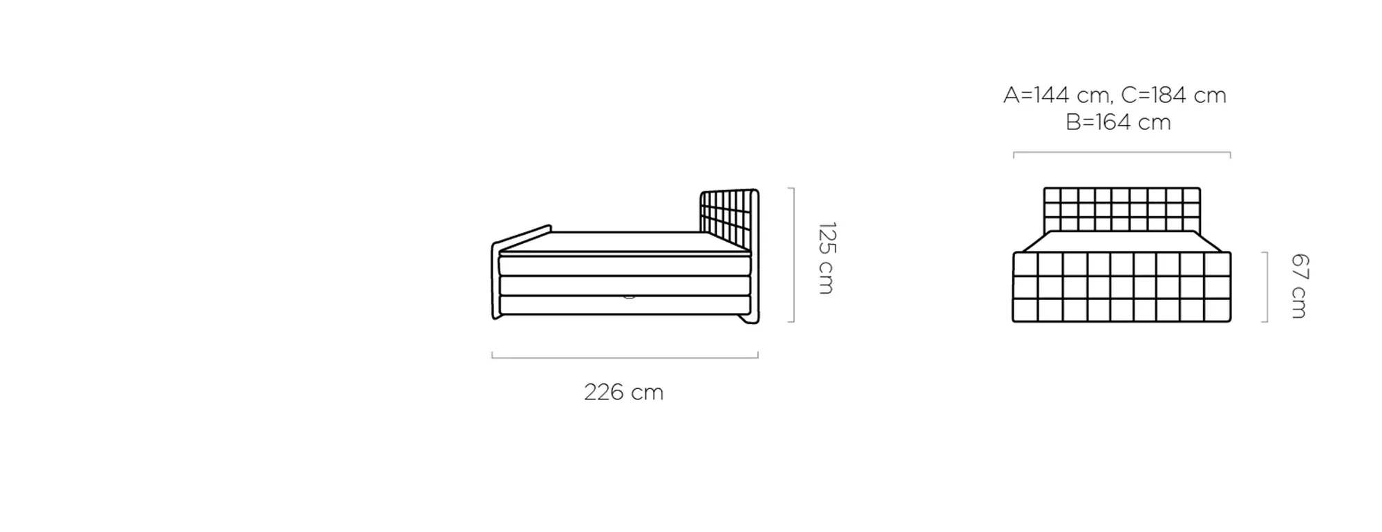 Łóżko Kontynentalne Flop 160x200